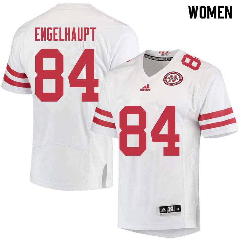 Women #84 David Engelhaupt Nebraska Cornhuskers College Football Jerseys Sale-White